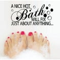 thumbnail image 1 of Decal ~ A NICE HOT BATH ~ WALL DECAL, HOME DECOR 10" X 20", 1 of 3