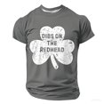 thumbnail image 4 of IWRICH St. Patrick's Day Short Sleeve T Shirts for Men Slim Fit Clover Printed Tees Casual Holiday Shamrock Tops Grey XXXL, 4 of 4