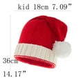 thumbnail image 3 of Lilgiuy Christmas Mother & Baby Hat Parent-Child Hat Family Matching Cap Winter Warmer Pure Color Knit Woolen Hat (Kids), 3 of 5