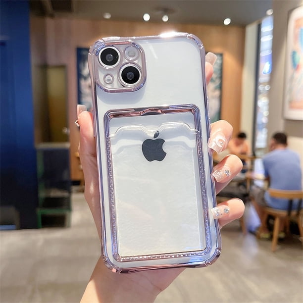 Funda De Inserción De Tarjeta Galvanizada , Paquete Completo , Teléfono Anticaída Y A Prueba De Golpes Adecuada Para iPhone 11 12 13 14 PRO MAX X XR 7 8 plus