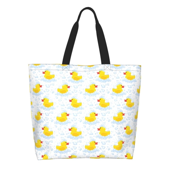 Easygdp Yellow Rubber Duck Bolsas Tote para Mujer, Bolsos de Hombro para Viaje, Bolsos de Mano de Gran Capacidad para Compras y Trabajo