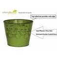 thumbnail image 5 of Robert Allen MPT01891 Fluer De Lis Series Metal Planter Flower Pot, 6", Color Tansy Green, 5 of 5
