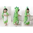 thumbnail image 4 of Soft Cotton Baby Bath Towel Beach Towel Bathrobe for Kids 0-4 Years (Green Dinosaur, 21.545inch, 4 of 4