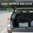thumbnail image 4 of GDF Studio 3-in-1 Folding Wagon Cart with Bench Seat, Detachable Canopy, and Storage, Heavy-Duty Utility Wagon, Black, 4 of 14