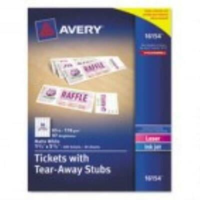 Avery Printable Tickets w/Tear-Away Stubs, 1-3/4 x 5-1/2,200 Tickets/Pk