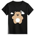 thumbnail image 3 of Toddler Clothes for Girls Black Printed Toddler Girl Short Sleeve Shirt Casual Toddler Summer Clothes Girls Kids Clothes Girls 2-3 Years, 3 of 3