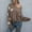 Khaki, variant on AOOCHASLIY Clothes Sweaters Ladies Solid V- Neck Loose Knit Sweater Casual Fashion Tops