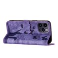 thumbnail image 7 of Decase Phone Shell for Apple iPhone 15,Butterfly Cat Embossed Pattern Folio PU Leather Card Slots Holder Wallet Cover Case With Magnetic Clasp,for  iPhone 15 - Purple, 7 of 7