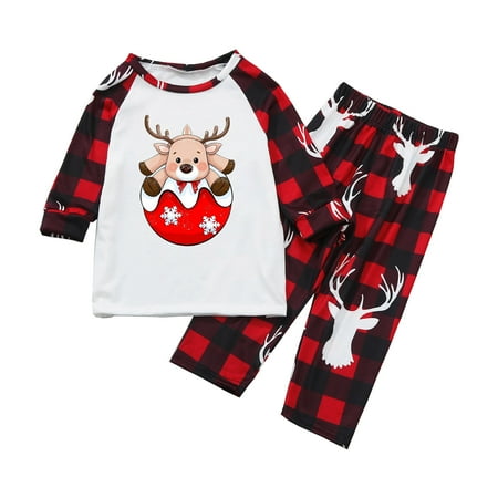 

DAETIROS Soft Pajamas Family Matching Beach Christmas Cute Parent-child clothing Red