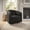 Black LeatherSoft, variant on EMMA + OLIVER Traditional Foam Polyester Steel Swivel Barrel Accent Chair, Gray