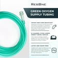 thumbnail image 2 of ResOne 50Ft Green Oxygen Supply Tubing, Crush Resistant, Standard Connectors, 2 of 5