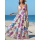 thumbnail image 5 of Vestido de verano CUPSHE para mujer, cuello en V, sin mangas, maxi morado, talla M, 5 of 5