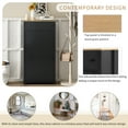 thumbnail image 6 of EUROCO 23.6"W Shoe Cabinet with 2 Flip Drawers and Wood Grain Top,Freestanding Shoe Racks Storage with Adjustable Panel, Shoe Rack Organizer Entrance Narrow Closet for Entryway Hallway,Black, 6 of 8