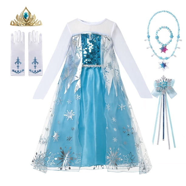 Disfraz de la reina de las nieves para niña, vestido de princesa de Frozen para fiesta de Carnaval y graduación, 2023 Fivean unisex