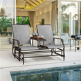 thumbnail image 6 of Yaheetech 2-Seater Texteline Glider Bench W/Table for Outdoor, Gray, 6 of 8