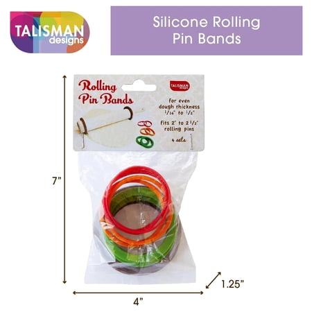 Talisman Designs Silicone Rolling Pin Bands | 8 Piece Set