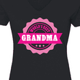 thumbnail image 4 of Inktastic Grandparents Day Worlds Best Grandma Women's V-Neck T-Shirt, 4 of 5
