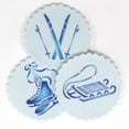 thumbnail image 3 of Designer Stencils Winter Sport Cookie Stencils, (Sled, Ice Skates and Skis), Beige/semi-transparent, 3 of 5