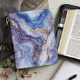 thumbnail image 4 of FOR U DESIGNS Marble Stripes Bible Cover Leather with Zipper Bible Book Carrying Case Size L Wear Resistant Bible Case Bible Washable Protector Holistic Bible Bags Personalized, 4 of 7