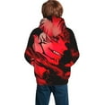 thumbnail image 3 of Jujutsu Kaisen Ryomen Sukuna Kids' Hoodie 3d Print Sweatshirt Soft Pullover Hooded With Big Pockets For Boys Or Girls Small, 3 of 7