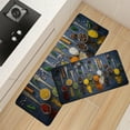 thumbnail image 2 of Spice Cooking Kitchen Mat Set 2 Pieces Artistic Colorful Kitchen Rug Farmhouse Non Slip Anti Fatigue Kitchen Rugs Comfort Standing Mats Runner Carpet for Sink, 17.3" x 28" + 17.3" x 47", 2 of 6