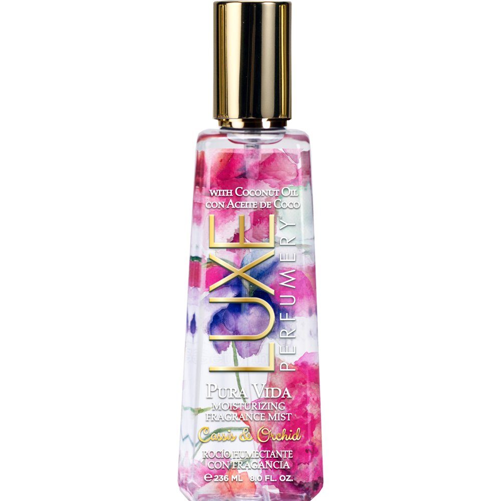 Luxe Perfumery Pura Vida Cassis & Orchid Body Spray for Women, 8 Oz