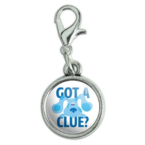 Blue's Clues Got a Clue Antiqued Bracelet Pendant Zipper Pull Charm with Lobster Clasp