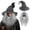 Grey, variant on Danrzix Wizard/Witch Hat and Wig Set – Unisex Party Costume Accessory