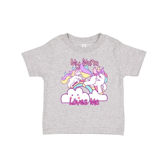 Inktastic My Nana Loves Me Unicorn Girls Baby T-Shirt