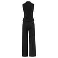 thumbnail image 4 of Women's Trousers Suit Set Casual Vest With Pockets For Everyday Wear Stylish Summer Outfit Pairing With Heels Comfortable And Machine Washable Activewear Snow Women Ladies Working Suits And Dresses, 4 of 4