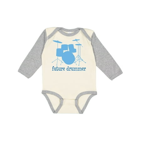 

Inktastic Future Drummer Music Gift Baby Boy Long Sleeve Bodysuit