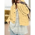 thumbnail image 5 of Womens Oversized Cardigan Long Sleeve Button Down Chunky Knit Loose Fall Sweater Coats Yellow XL, 5 of 7
