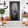 thumbnail image 3 of Northlight Spooky Graveyard with Skull and Bats Halloween Door Decoration - 70.75", 3 of 6