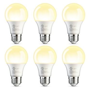 TJOY 6 Pack A19 LED Light Bulbs, 60 Watt Equivalent LED Bulb, Efficient 9W, Soft White 2700K, E26 Standard Base, Non Dimmable Energy Saving Light Bulb, 800LM, 80  CRI, 120V, UL Listed
