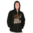 thumbnail image 5 of Funny Hunting Big Bucks Deer Hunt Pun Zip Up Hoodie Men's Women's Brisco Brands X, 5 of 6