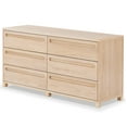 thumbnail image 5 of Safavieh Tobiette 6 Drawer Solid Wood Dresser in Oak, 5 of 13