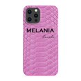 thumbnail image 1 of Personalised Pink Snake Skin Name iPhone 13 Pro Case, iPhone 14, 1 of 4