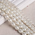 thumbnail image 2 of U8MO Oval Shape 6x4mm 8x6mm 11x8mm Pearl Coated Glass Loose Beads For Jewelry Making-11x8mm 20pcs, 2 of 4