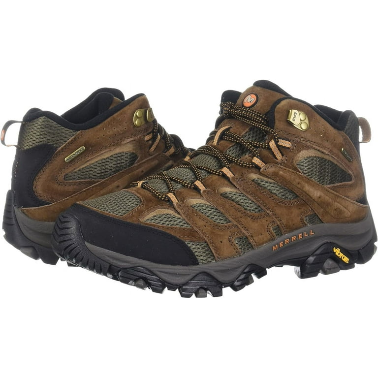 Merrell Men's Moab 3 Mid Waterproof Hiking Boot 9 Earth - Walmart.com