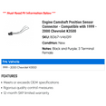 thumbnail image 2 of Engine Camshaft Position Sensor Connector - Compatible with 1999 - 2000 Chevy K3500, 2 of 2