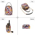 thumbnail image 3 of FORMRS Crossbody Bag for Women Quilted Travel Shoulder Cell Phone Purse with Chain Strap Handbag, Colorful Flowers Pattern, 3 of 7