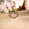 thumbnail image 4 of Oval emerald ring, 2 Carats 6*8 mm Oval Cut Three Stone Style Emerald Engagement Ring,, 4 of 4