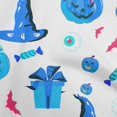 thumbnail image 1 of oneOone Viscose Chiffon Blue Fabric Halloween Fabric For Sewing Printed Craft Fabric By The Yard 42 Inch Wide, 1 of 4