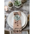 thumbnail image 2 of Sweet Home Cloth Napkins Set of 6 Reusable Dinner Napkins, Western Stars Bird Houses Brown Wooden Grain Cocktail Napkin Washable Table Napkins for Wedding/Holiday Party/Baby Shower 20"x20", 2 of 7