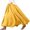 Yellow, variant on Wdgfv Women Bohemian Cotton Linen Double Layer Elastic Waist Long Maxi Skirt