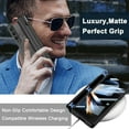 thumbnail image 6 of Compatible Magnetic Hinge Case for Samsung Galaxy Z Fold 4 Case with Screen Protector & Hand Strap {S Pen Holder},Carbon Fiber Black Full Hinge Protective Bumper Case for Samsung Fold 4 Case Men, 6 of 13