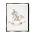 thumbnail image 3 of Stupell Industries Pink Rocking Horse Kids Nursery Toy Illustration Graphic Art Luster Gray Floating Framed Canvas Print Wall Art, Design by Studio Q, 3 of 5
