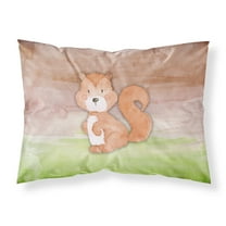 Carolines Treasures BB7439PILLOWCASE Squirrel Watercolor Fabric Standard Pillowcase Standard multicolor