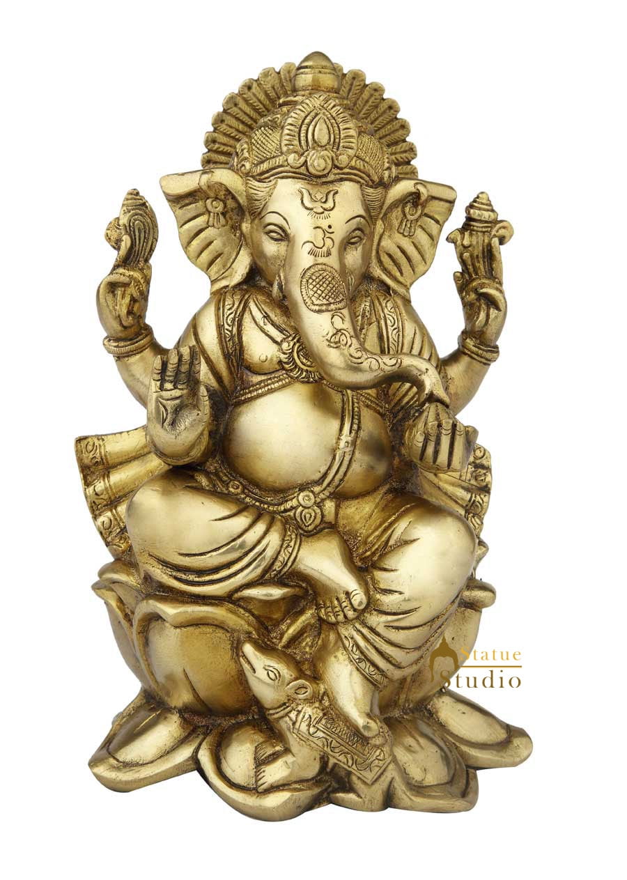 StatueStudio Ganesha Statue Temple Decor Lord Ganesh Murti Religious