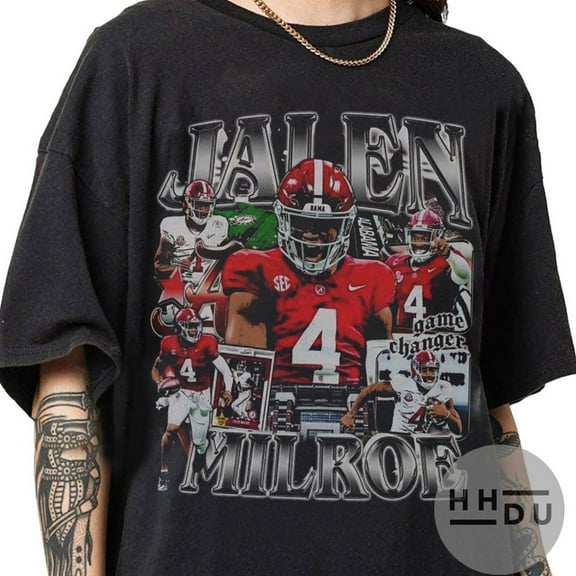 Jalen Milroe 90s Vintage Bootleg Style T-Shirt, Classic Retro Graphic Unisex Tee Gift For Men and Women